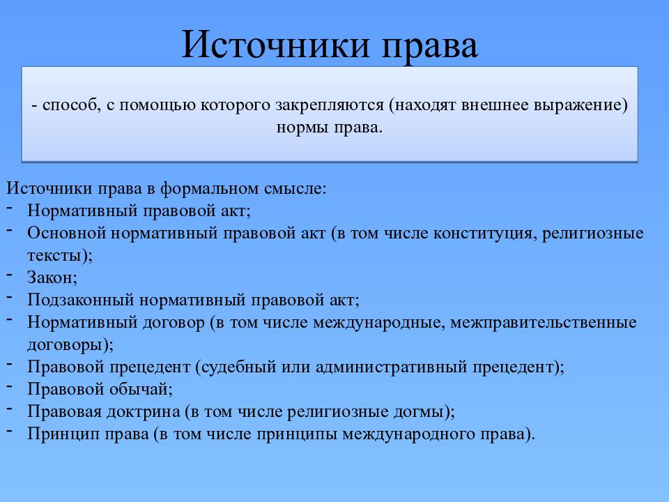 Развернутый план по теме система права