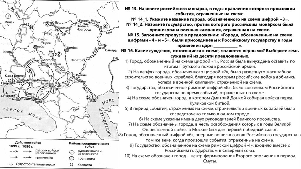 Назовите российского монарха в период событий обозначенных на схеме