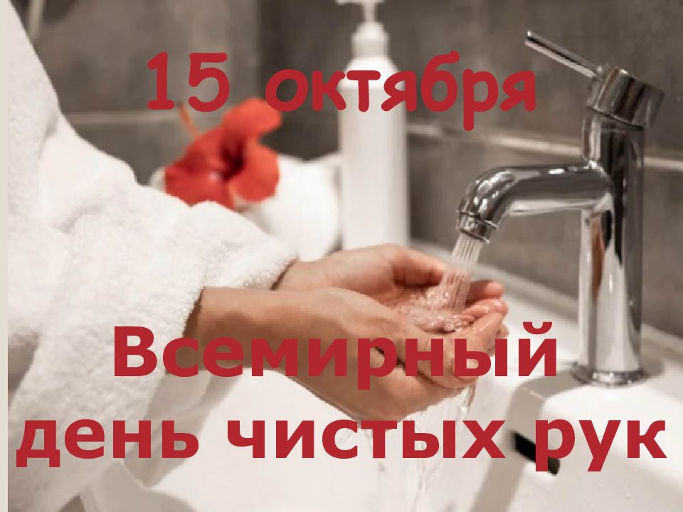 15 октября Всемирный день чистых рук