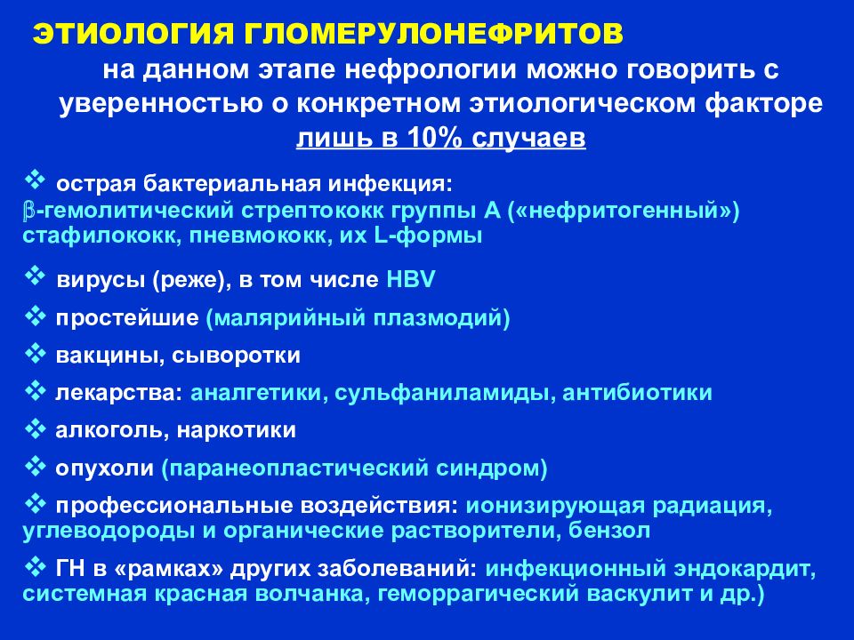 Презентация на тему острый гломерулонефрит