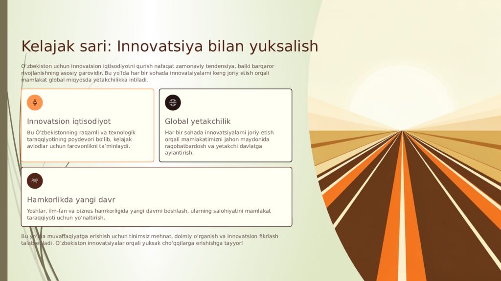 Innovatsiya va Texnologik Rivojlanish: O‘zbekistonning Kelajagi O‘zbekiston