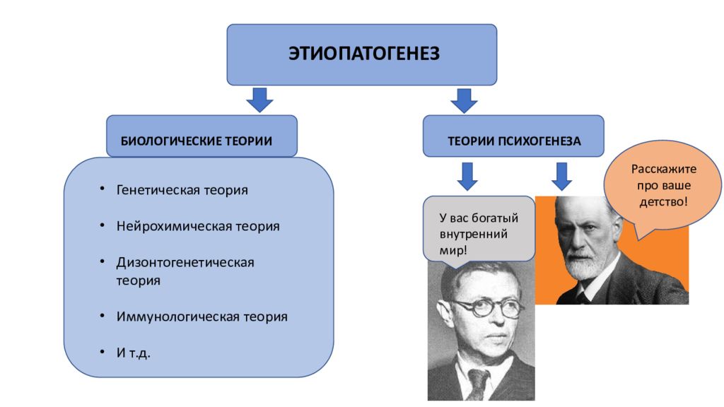 Генетическая теория. Дизонтогенетическая теория. Теория на генетику. Теории психогенеза. Теории психогенеза шизофрении.