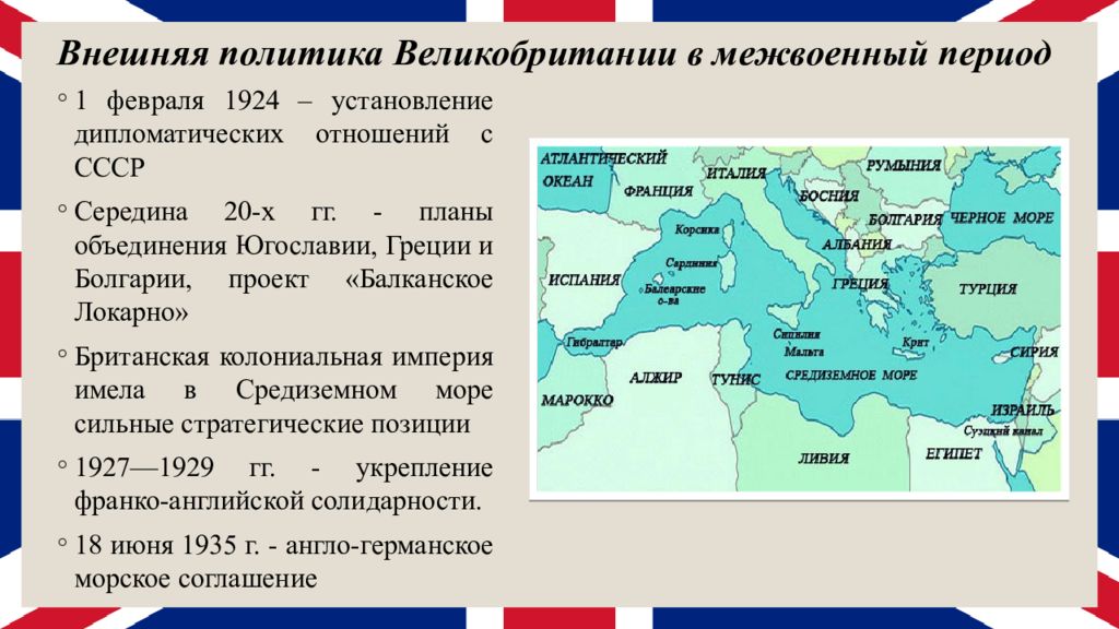 План внешняя политика англии