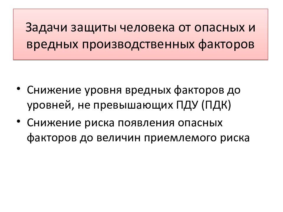 Защита человека от вредных и опасных производственных факторов презентация