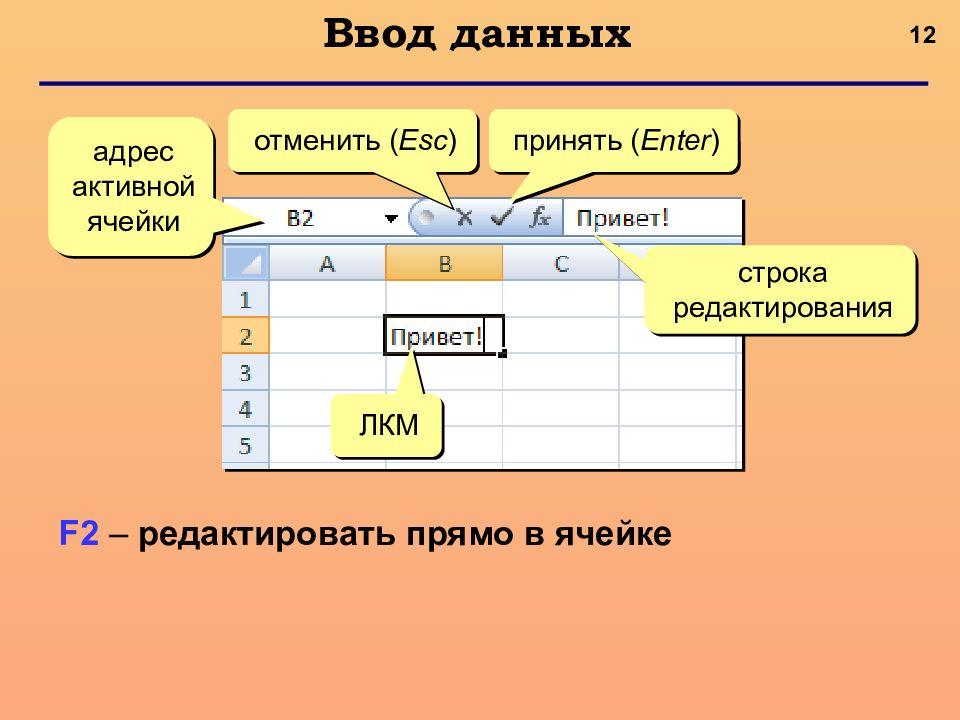 В ячейке изображение