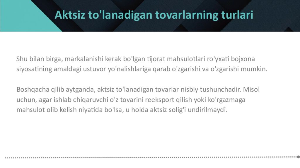 Axrorbek Dexqonov
Aktsiz Solig'i Axrorbek Dexqonov Aktsiz Solig'i