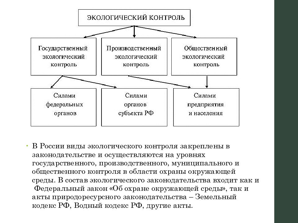 Какие органы осуществляют государственный экологический надзор. Методы экологического мониторинга.