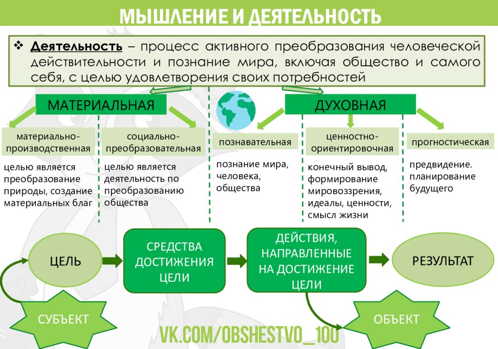 Мышление и деятельность обществознание егэ презентация