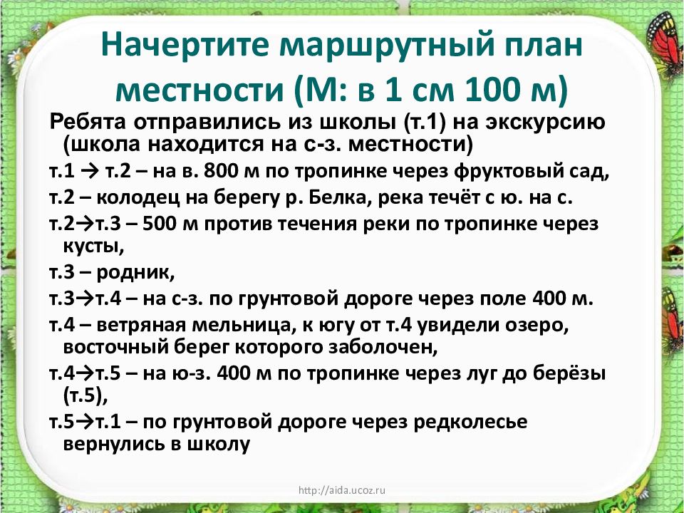 Задачи с практическим содержанием часть 1 фипи план местности