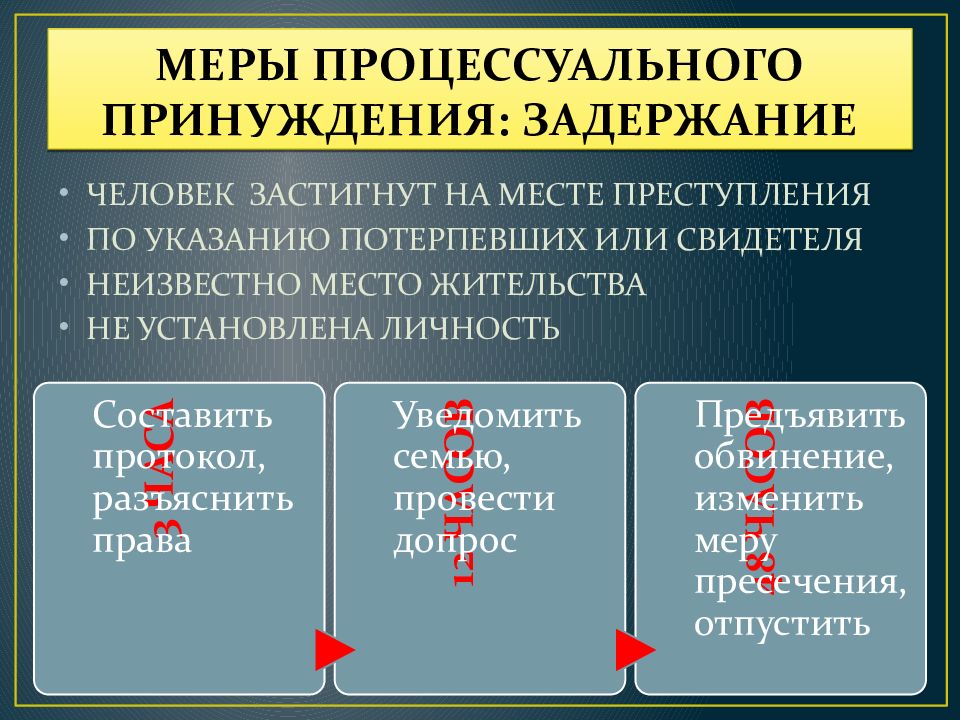 Меры процессуального принуждения схема