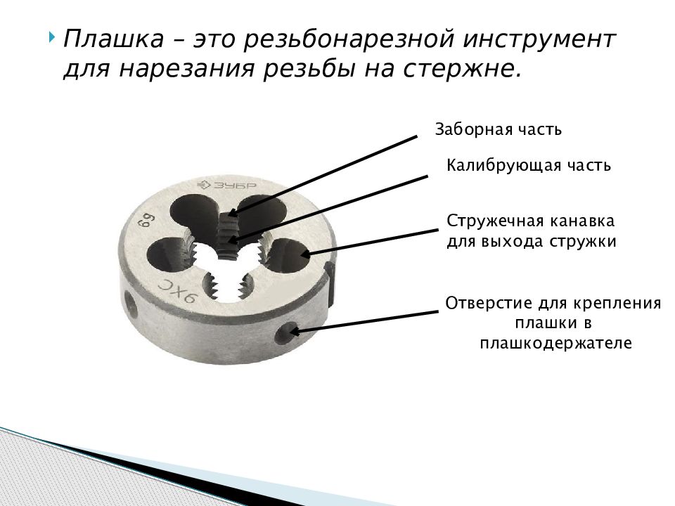 Нарезание резьбы 7 класс технология презентация