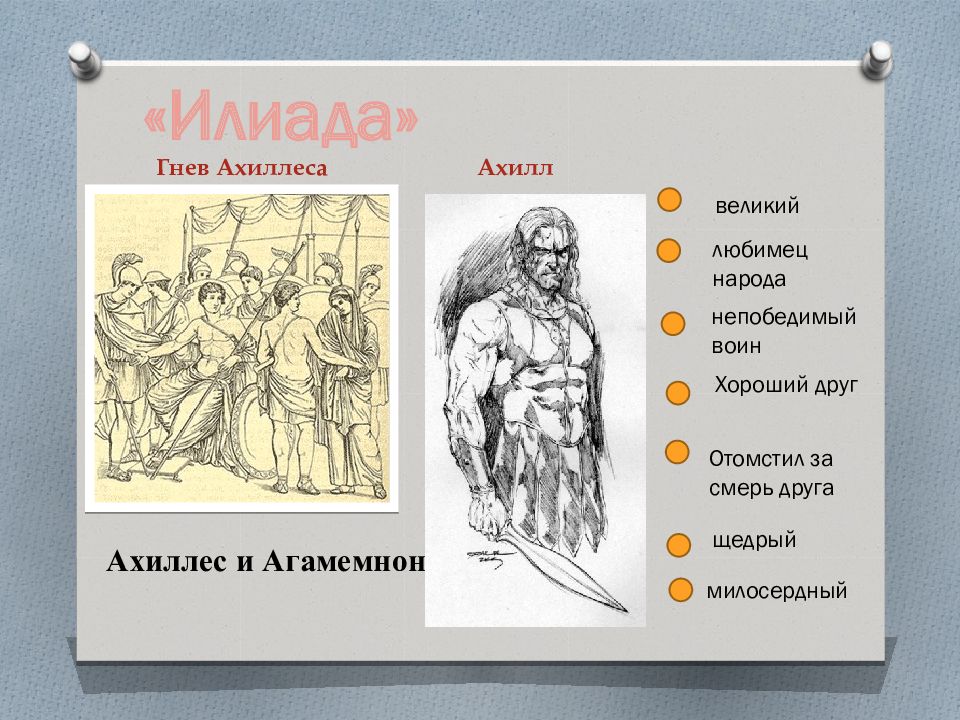 Гомер илиада презентация 6 класс литература