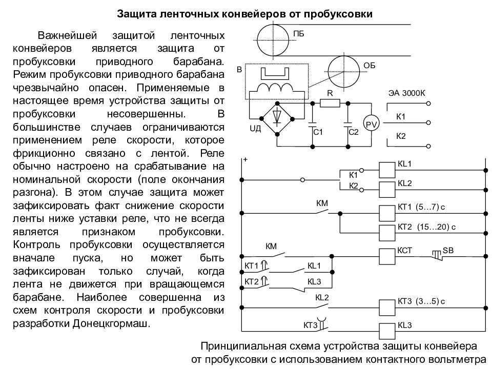 Схема управления конвейером