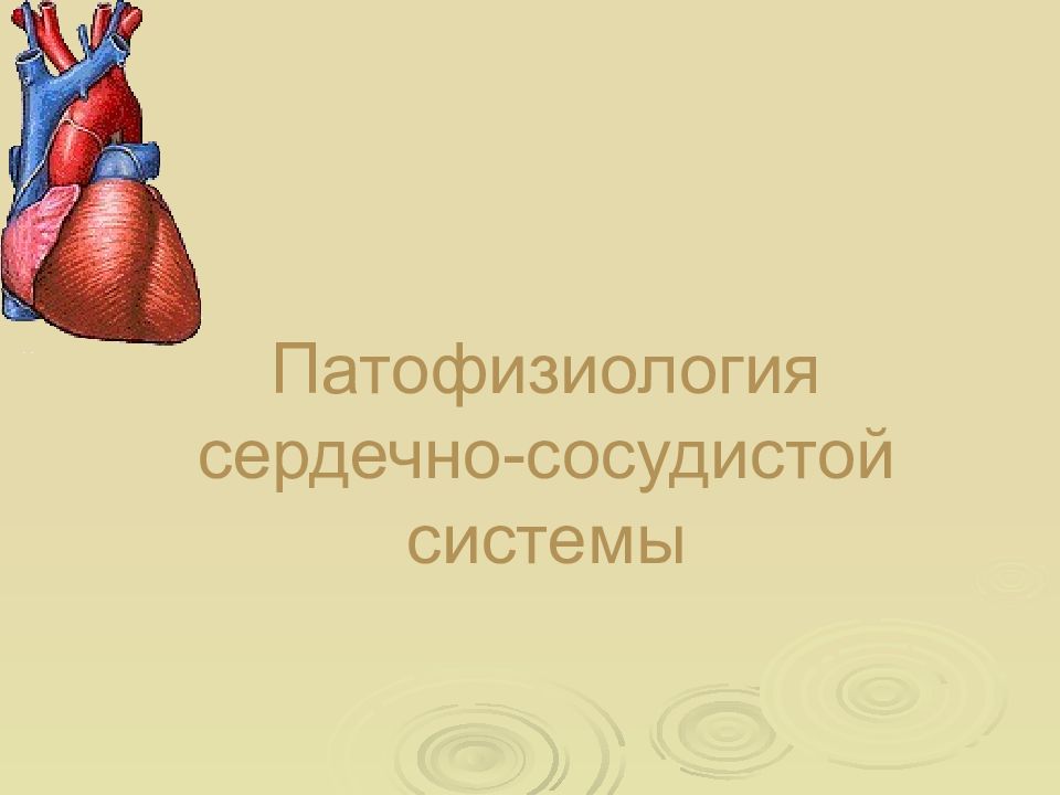 Патофизиология сердечно-сосудистой системы