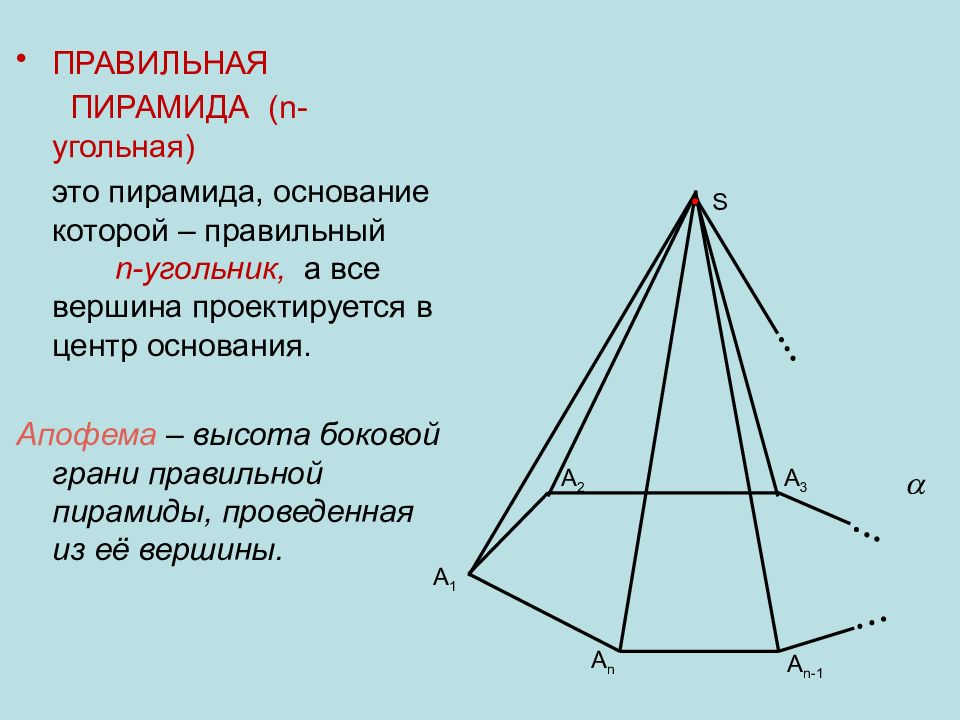 Апофема это в геометрии. Многогранники. Пирамида. Правильная пирамида.. Правильн апирамида это. Высота боковой грани пирамиды. Правильная угольная пирамида.