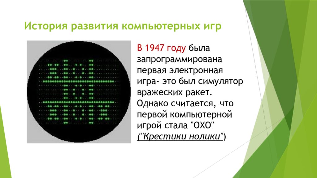 Охо. История развития компьютерных игр. Первая компьютерная игра крестики нолики. История развития компьютерных игр кратко. Первая компьютерная игра oxo.