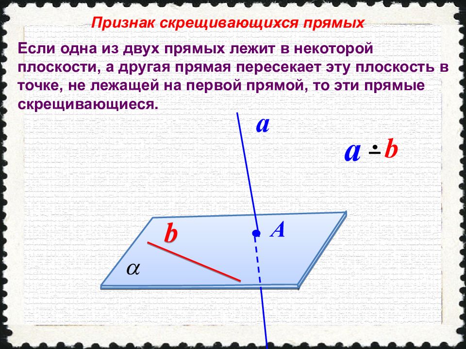 Какие прямые скрещивающиеся