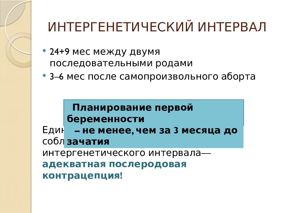 План прегравидарной подготовки