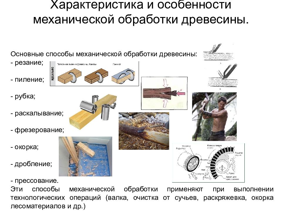 Презентация обработка древесины