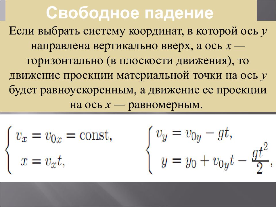 Направленная вертикально вверх. Кинематика и динамика свободного падения. Свободное падение прогиб. Координата свободного падения.