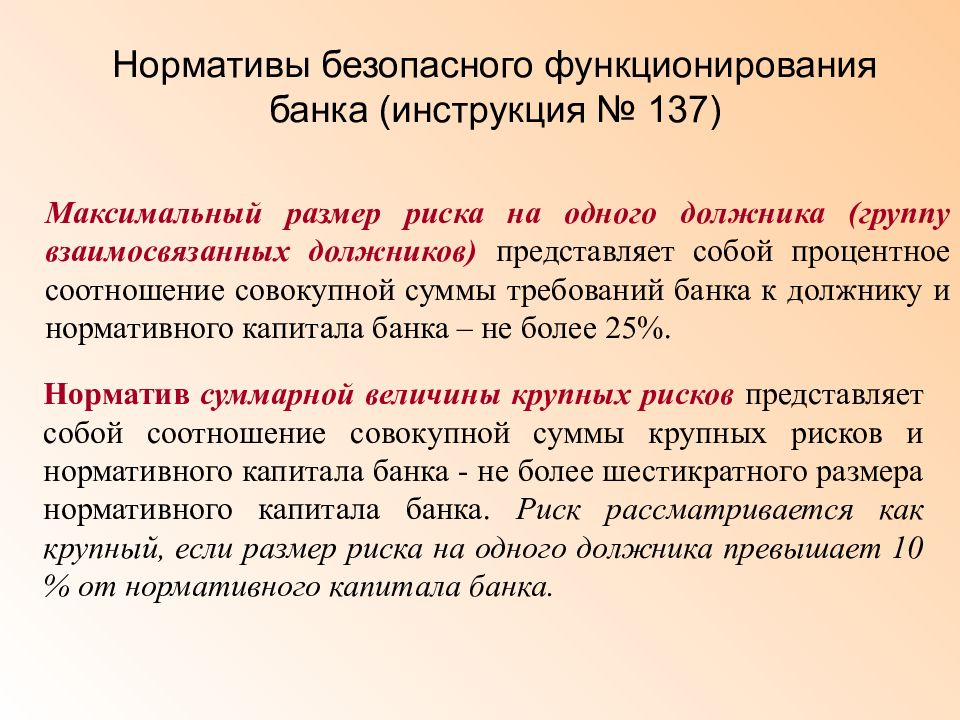 Нарушение банком нормативов. Ликвидностный риск для банка.