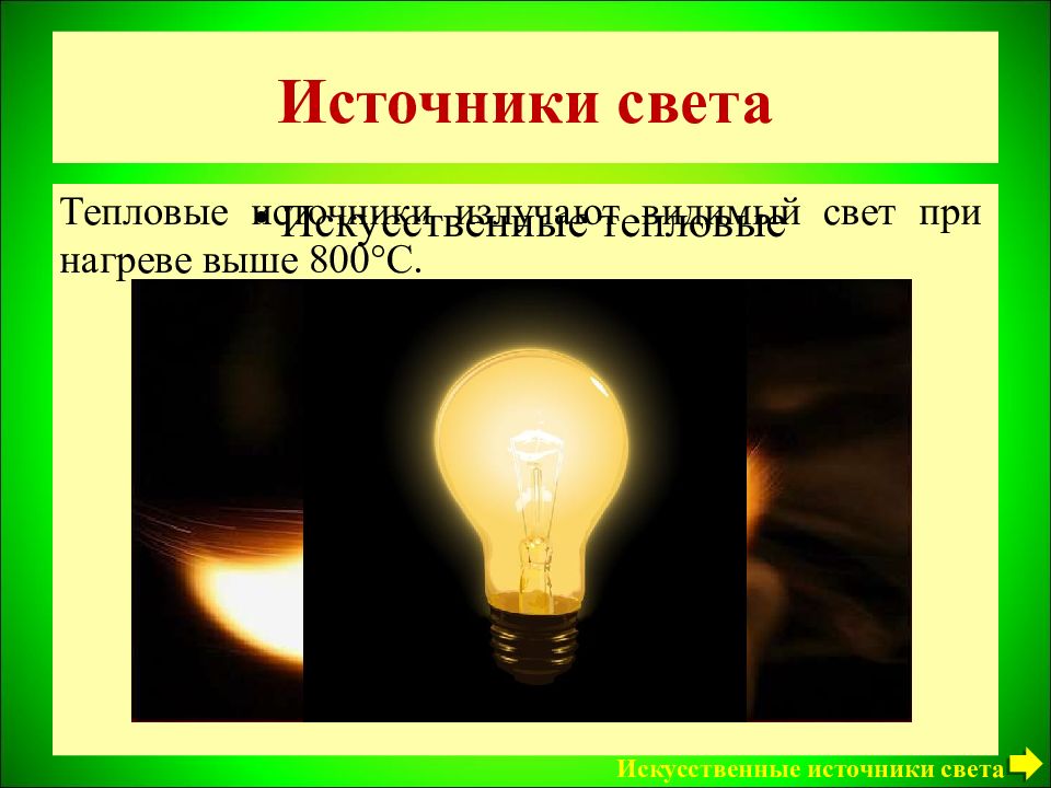 Искусственные источники света 1 класс презентация