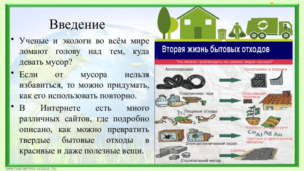 Презентация на тему куда девать мусор