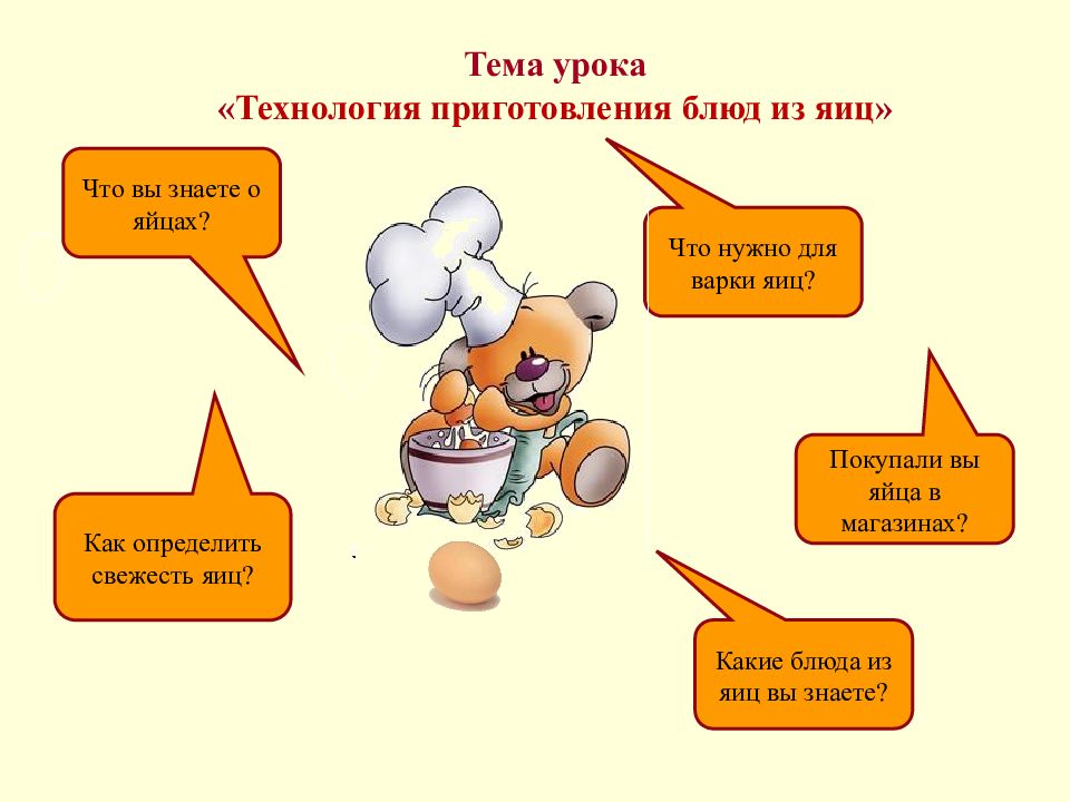 Блюда из яиц 5 класс технология конспект урока и презентация