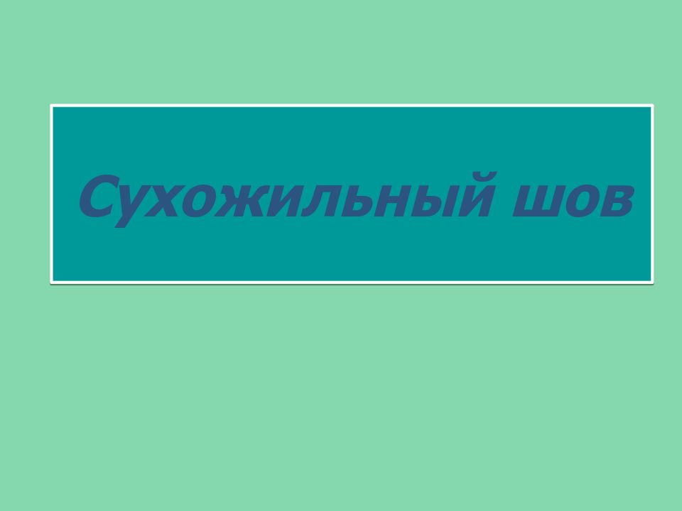 Сухожильный шов