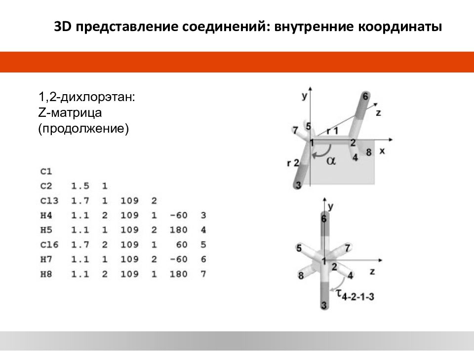 Внутреннее соединение. Внутренние координаты молекулы. Z матрица молекулы. Как построить z матрицу. Составление z матрицы молекул.