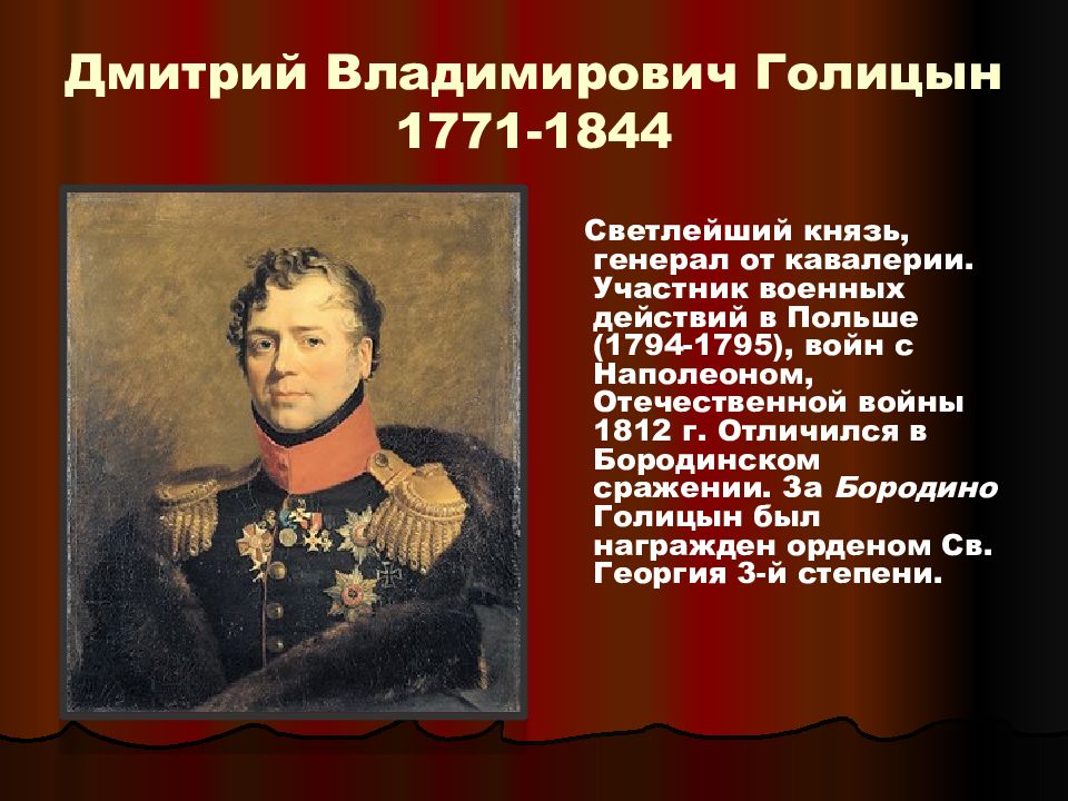 Проект герои отечественной войны 1812 года