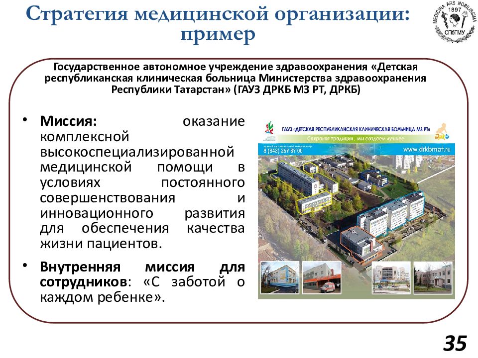 Стратегия медицинской организации. Новые медицинские стратегии.