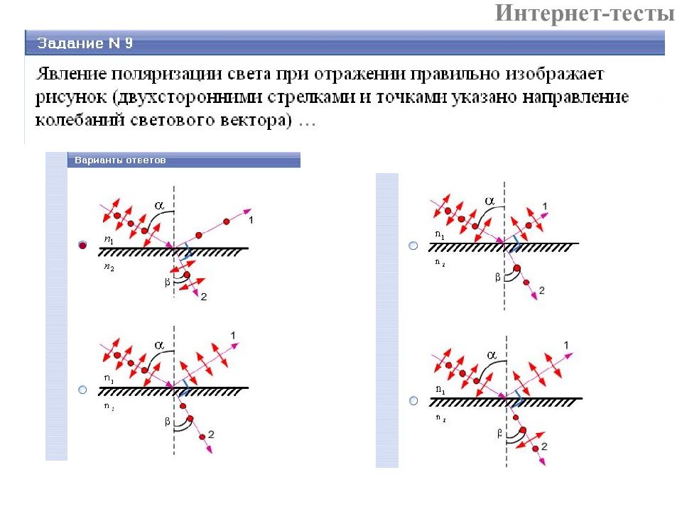 Тест картинка поляризация