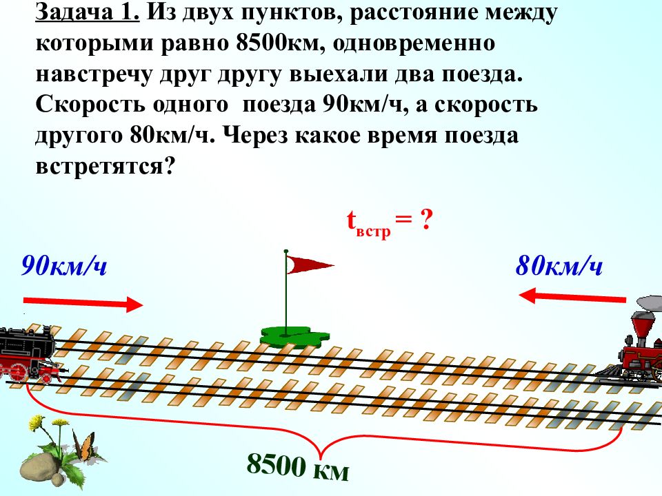 Задачи на скорость навстречу. Задачи на движение поездов навстречу друг другу. Задачи на скорость навстречу друг другу. Два поезда расстояние между которыми.
