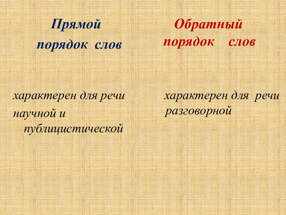 Прямой порядок слов. При прямом порядке слов. Слова характеризующие русский язык. Слова по порядку.