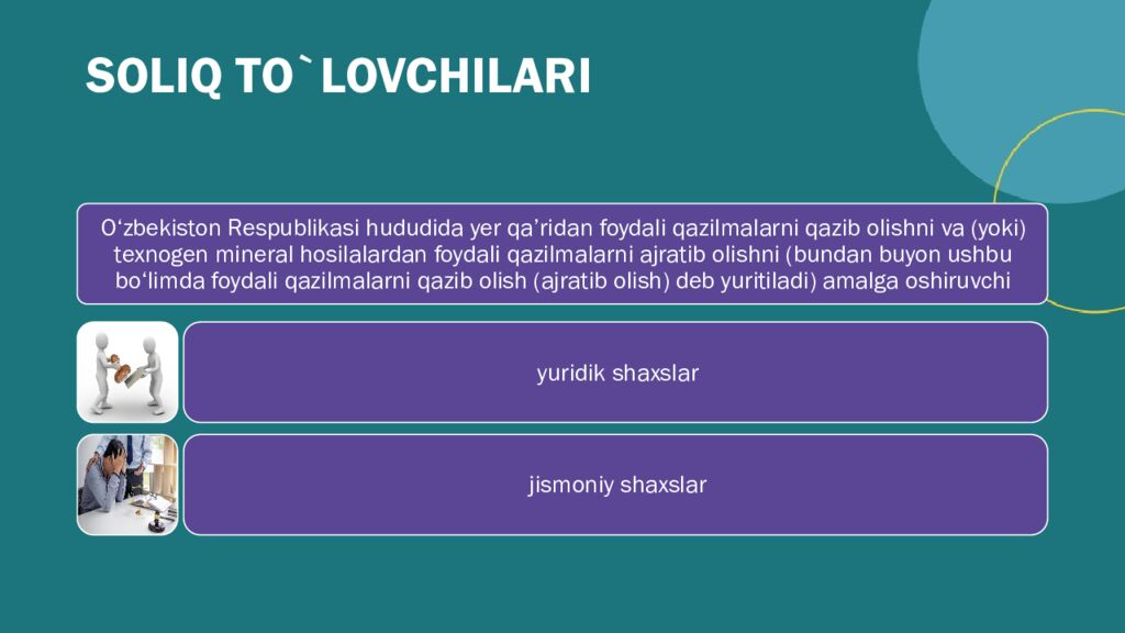 SOLIQ TO`LOVCHILARI