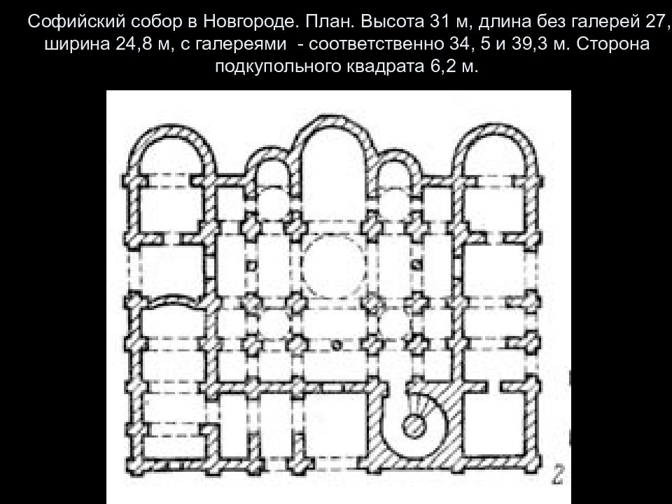 Собор святой софии в новгороде чертеж