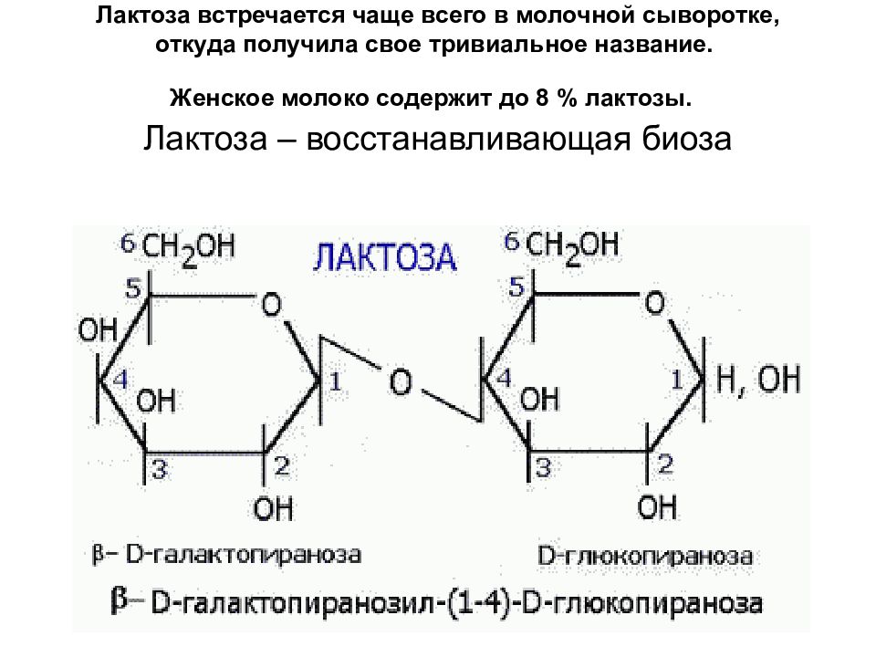 Лактоза презентация по химии