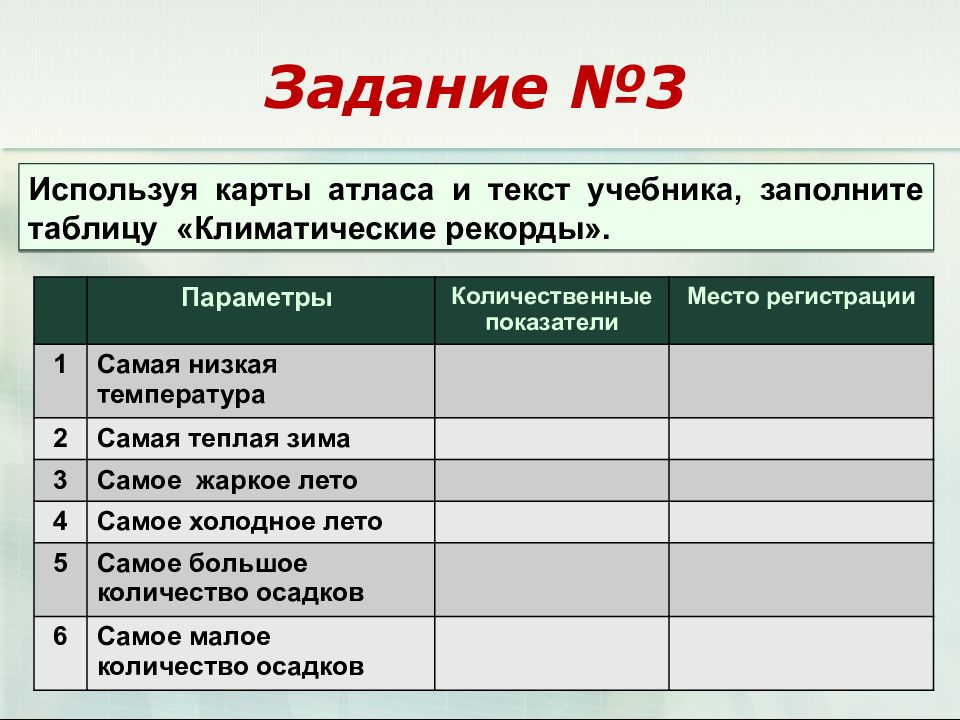 Распределение тепла и влаги. Таблица климатические рекорды. Заполните таблицу климатические рекорды. Климатические рекорды России таблица. Используя карты учебника и атласа заполните таблицу.