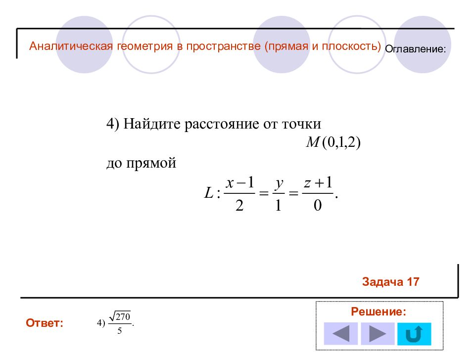 Аналитическая геометрия презентация