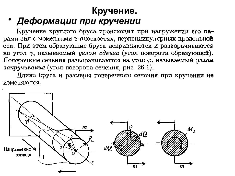 Кручение. Презентация по сопромату кручение.