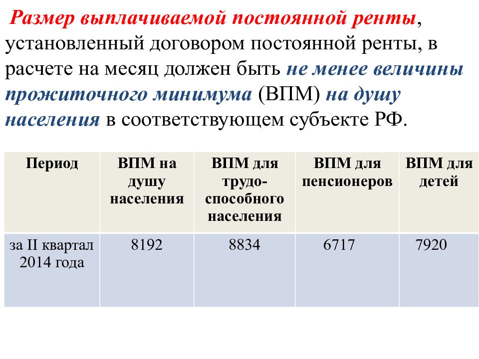 Постоянная выплата. Размер выплачиваемой ренты. Размер оплаты ренты постоянной. Размер постоянной ренты. Постоянная рента субъекты договора.