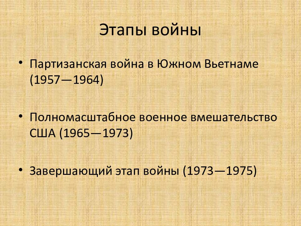 Война сша во вьетнаме презентация