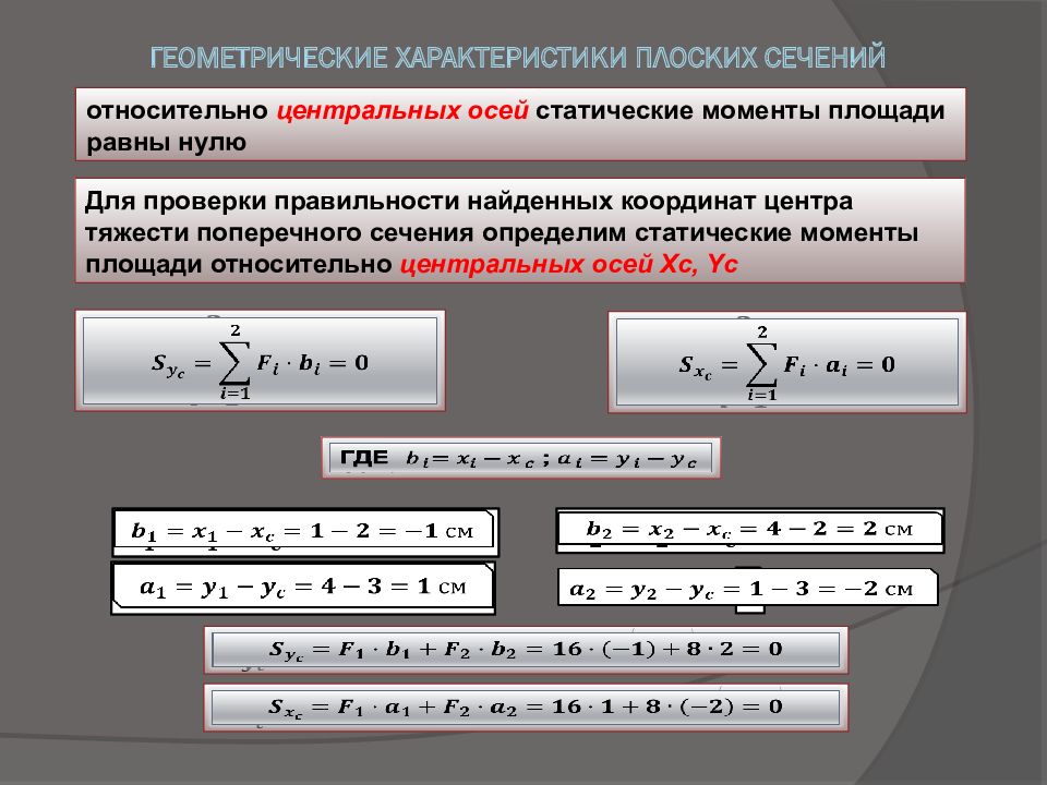 Плоская характеристика. Статические моменты относительно координатных осей. Площадь произвольного сечения. Принцип плоских сечений. Презентация статические моменты плоских сечений.