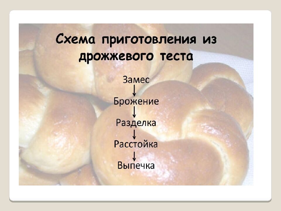 Виды теста и выпечки Приготовление и оформление блюд из дрожжевого теста