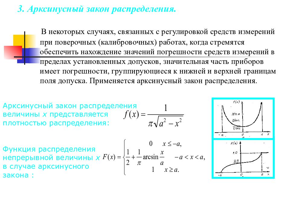 Законы распределения данных. Арксинусный закон распределения. Законы распределения метрология. Законы распределения случайных погрешностей метрология. Законы распределения допусков.