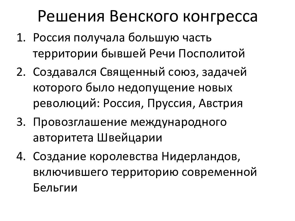 Решение венского конгресса