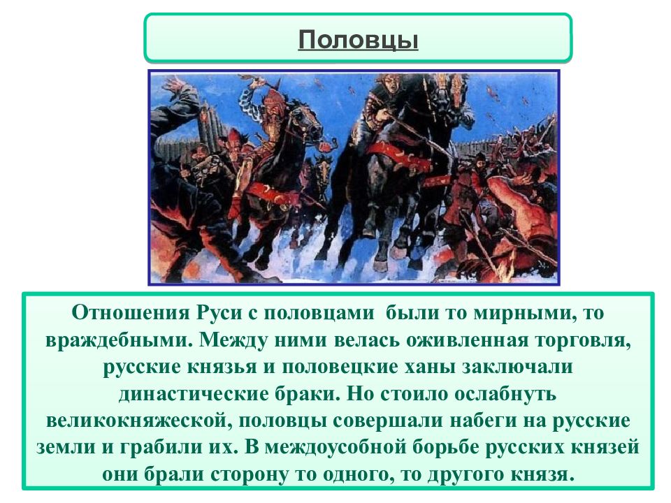 Взаимоотношение руси. Отношения с половцами. Половцы презентация. Половцы и Русь взаимоотношения. Борьба русских князей с половцами в XII В..