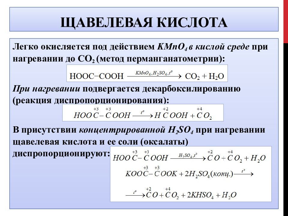 Схема разложения лимонной кислоты при нагревании с концентрированной серной кислотой