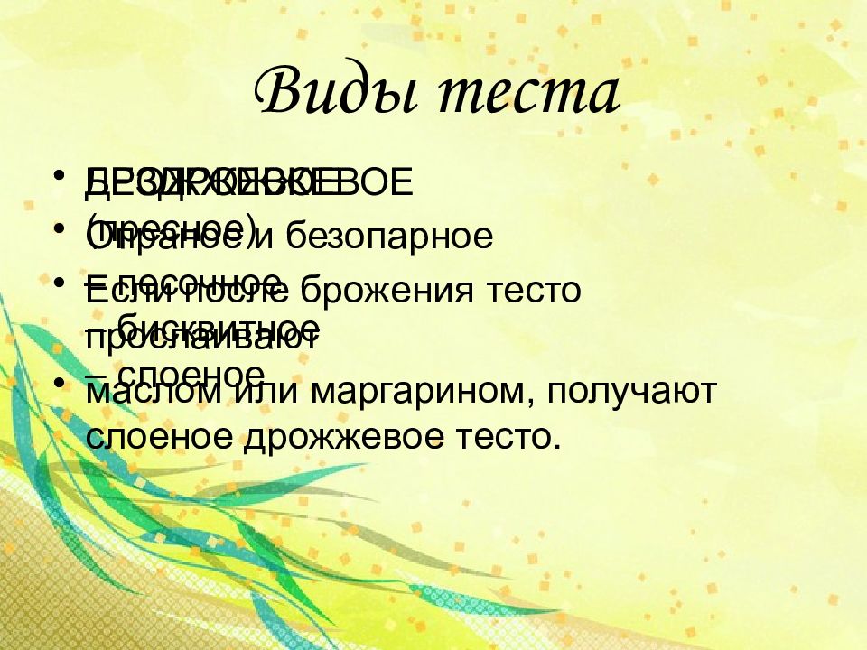 Все виды теста